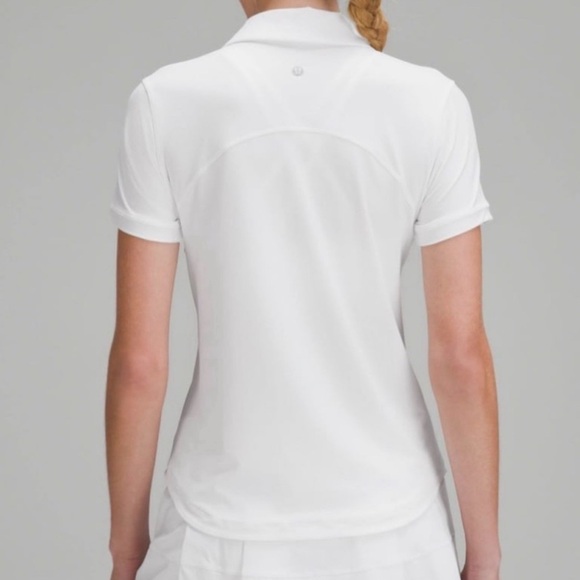 Lululemon Crisp White Athletic Performance Polo Top Women’s Size 8 - Picture 3 of 9